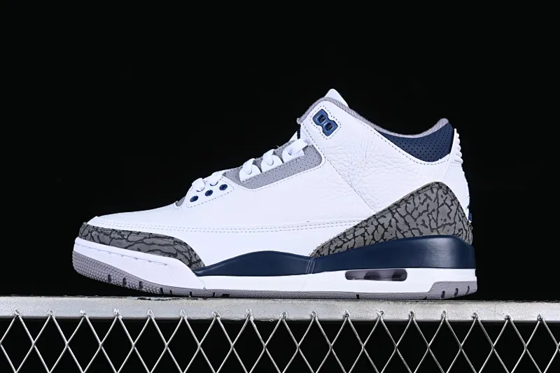 All categories Air Jordan Jordan series basketball shoes Air Jordan 3 foreign trade version Air Jordan 3 Retro "Midnight Navy" AJ3 Joe 3 midnight blue cement color CT8532-140